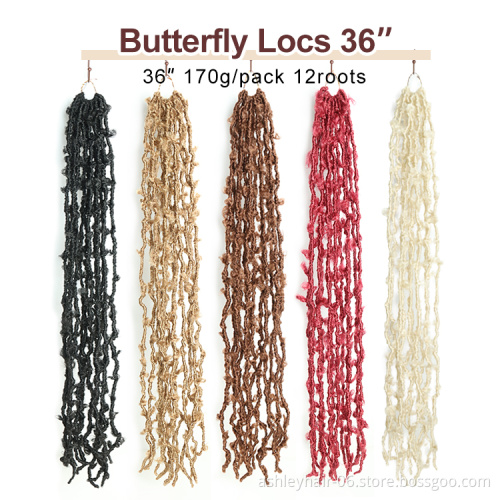 Julianna pre looped big soft brown #27 613 distressed 18 blonde 18inch locs faux crotchet braiding hair 36 inch distressed locs